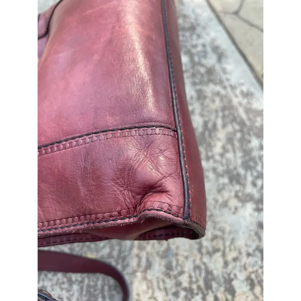 Fossil Burgundy Leather Crossbody Bag